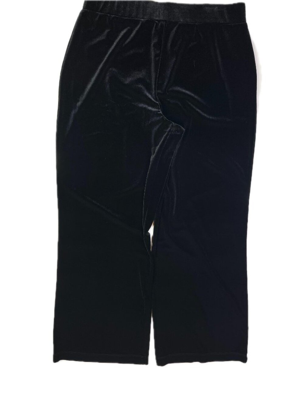 Chico's Size 3 (XL) Reg Stretchy Black Velvet Pull-On Pants